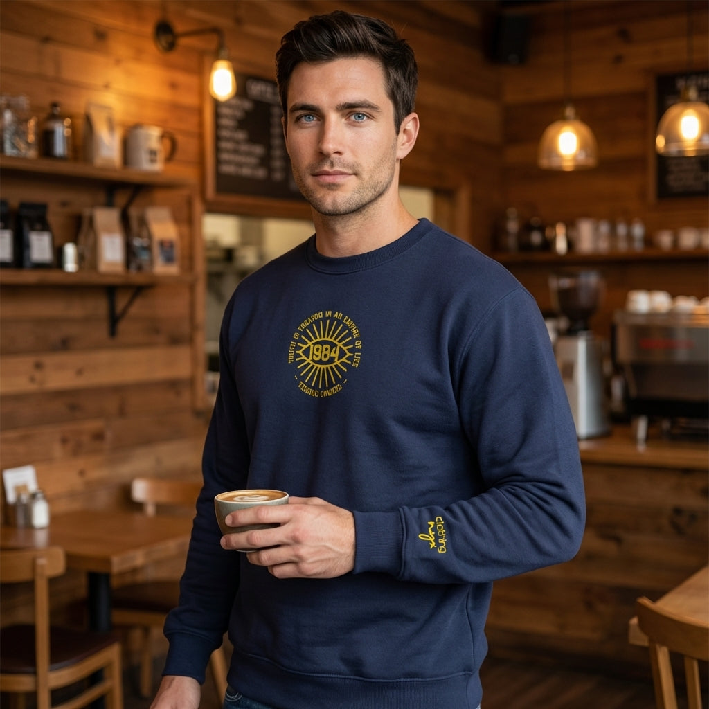 1984 'Truth is treason' - Embroidered Luxury Sweatshirt by NYX Clothing