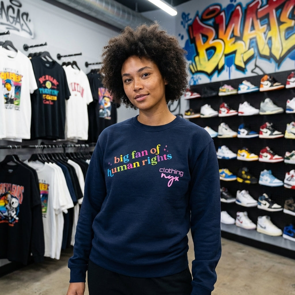 Big fan of human rights - Sweatshirt by NYX Clothing