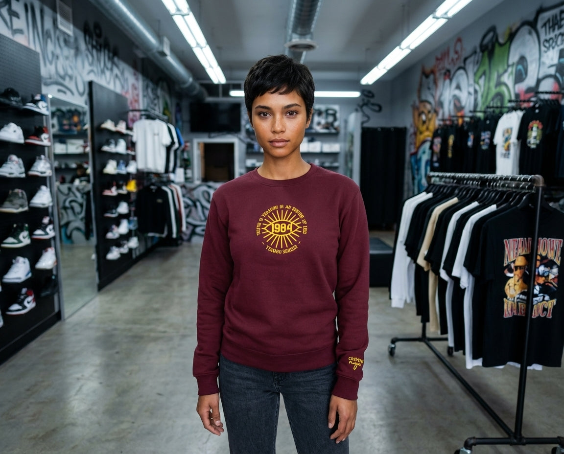1984 'Truth is treason' - Embroidered Luxury Sweatshirt by NYX Clothing