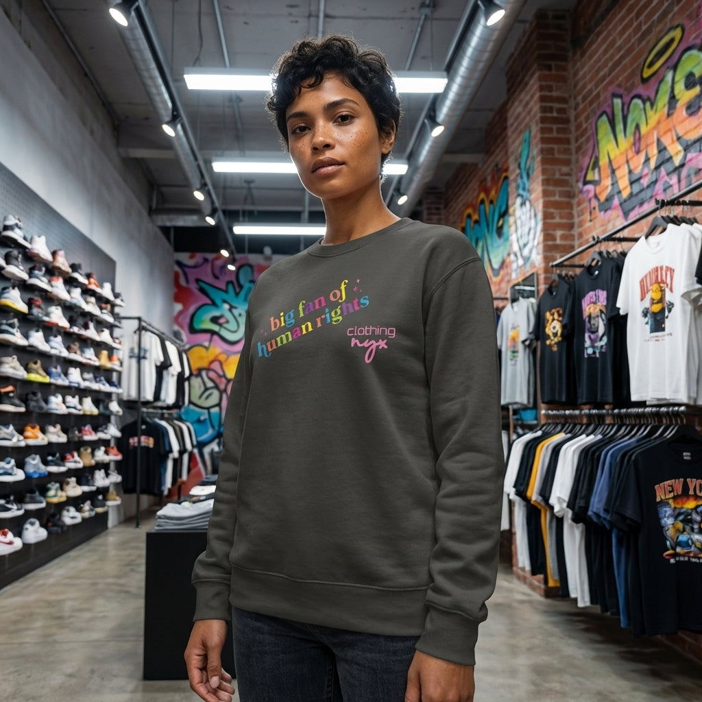 Big fan of human rights - Sweatshirt by NYX Clothing
