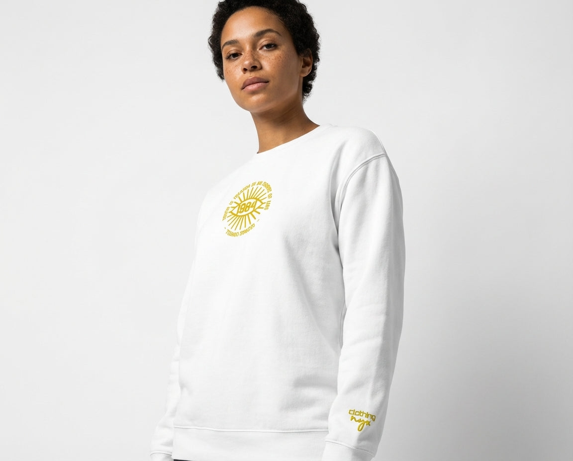 1984 'Truth is treason' - Embroidered Luxury Sweatshirt by NYX Clothing