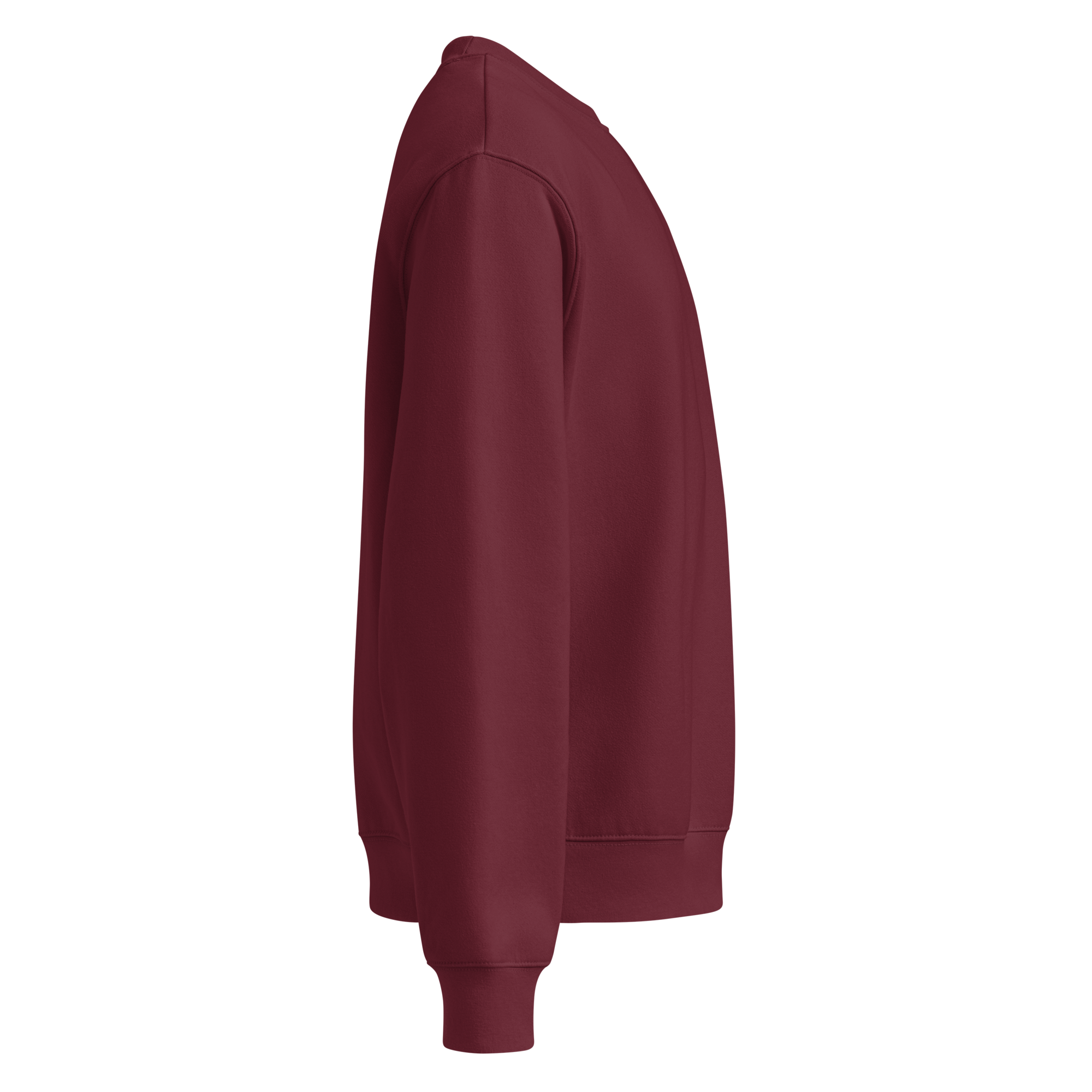 CENSORED oversized sweatshirt in Maroon — side